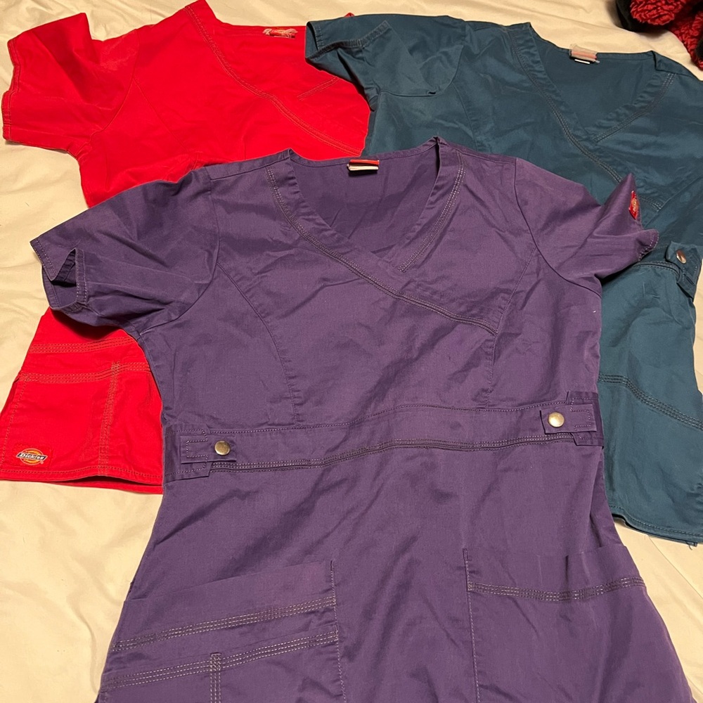 Dickies Gen Flex scrub tops in a size small.  Asking $8 for each plus S&H.